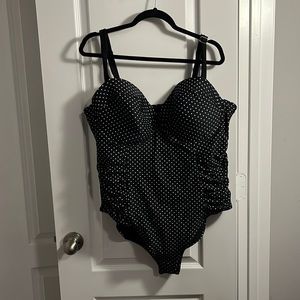 Black and white polka dot pure energy swimsuit